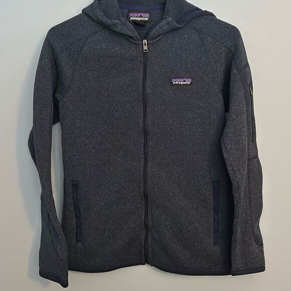 Patagonia Hooded Better Sweater Full Zip Women’s Small Blue - Picture 1 of 9